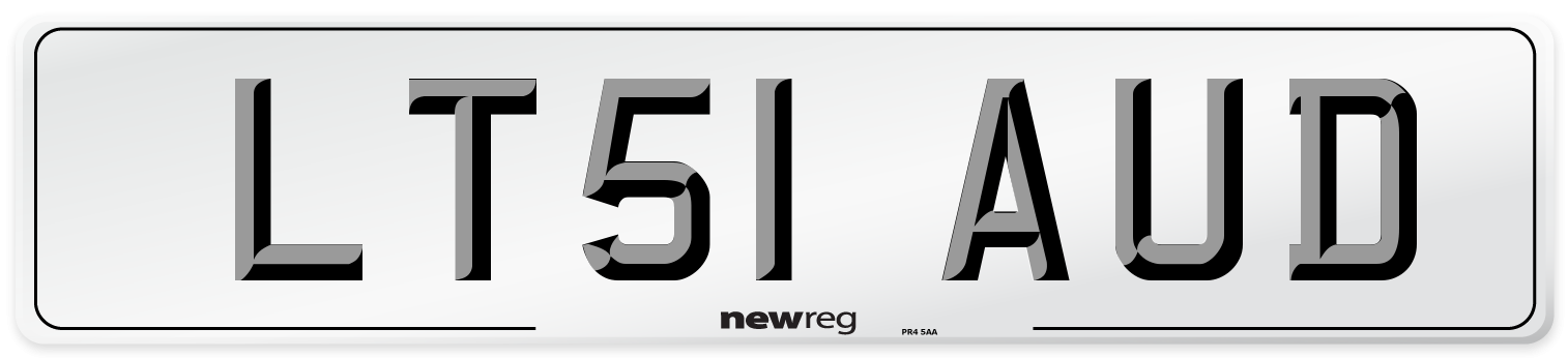 LT51 AUD Number Plate from New Reg